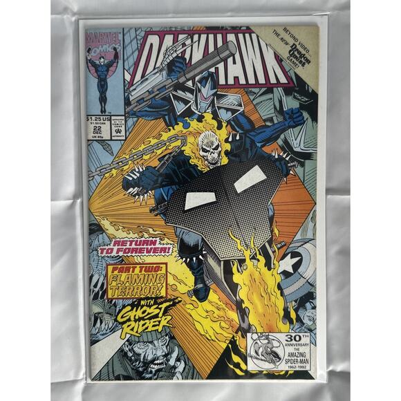 Darkhawk #22 - Marvel Comic Book (1992) - Ghost Rider: Flaming Terror! - Picture 1 of 7